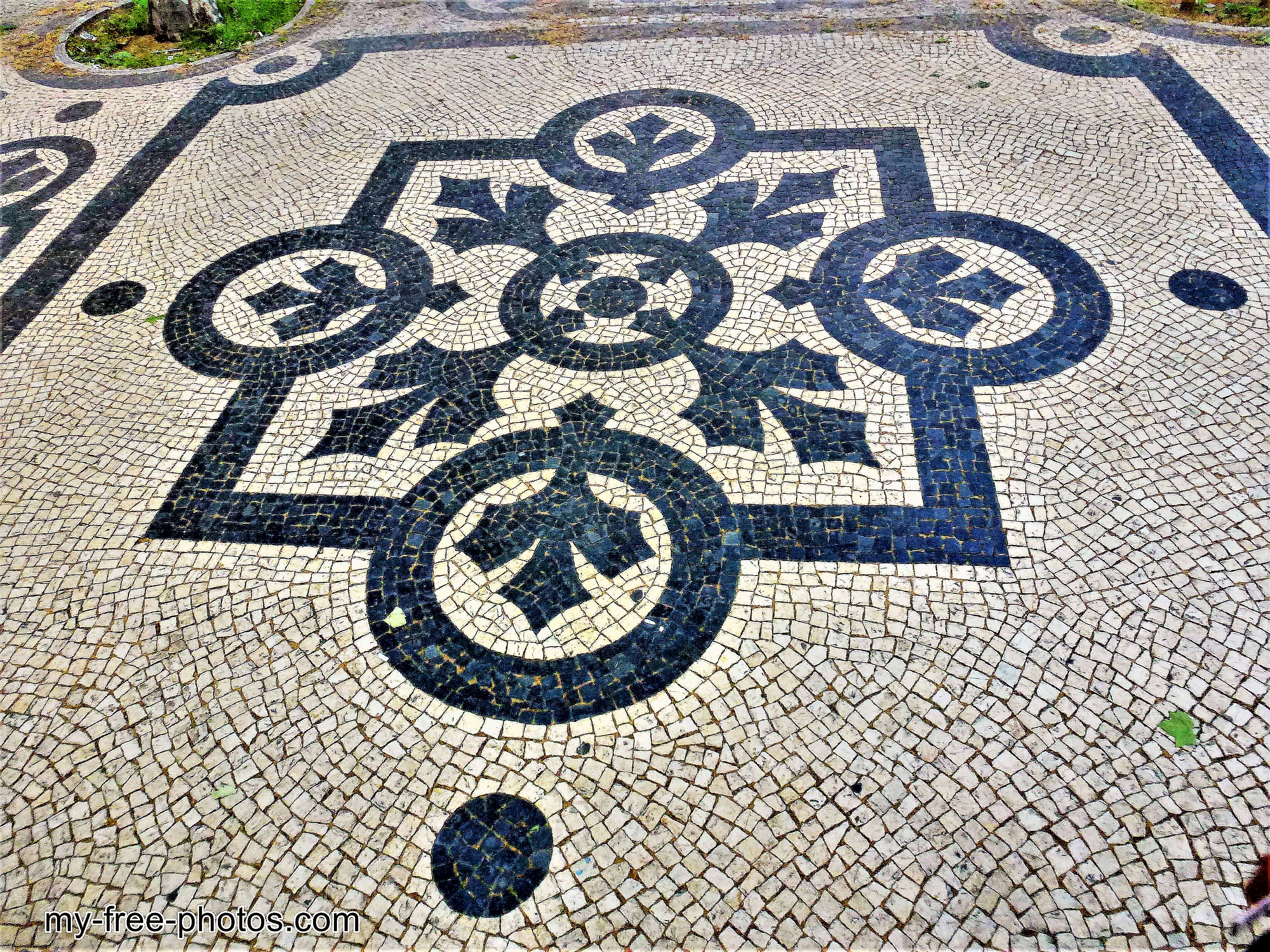 cobblestone, Lisbon Portugal