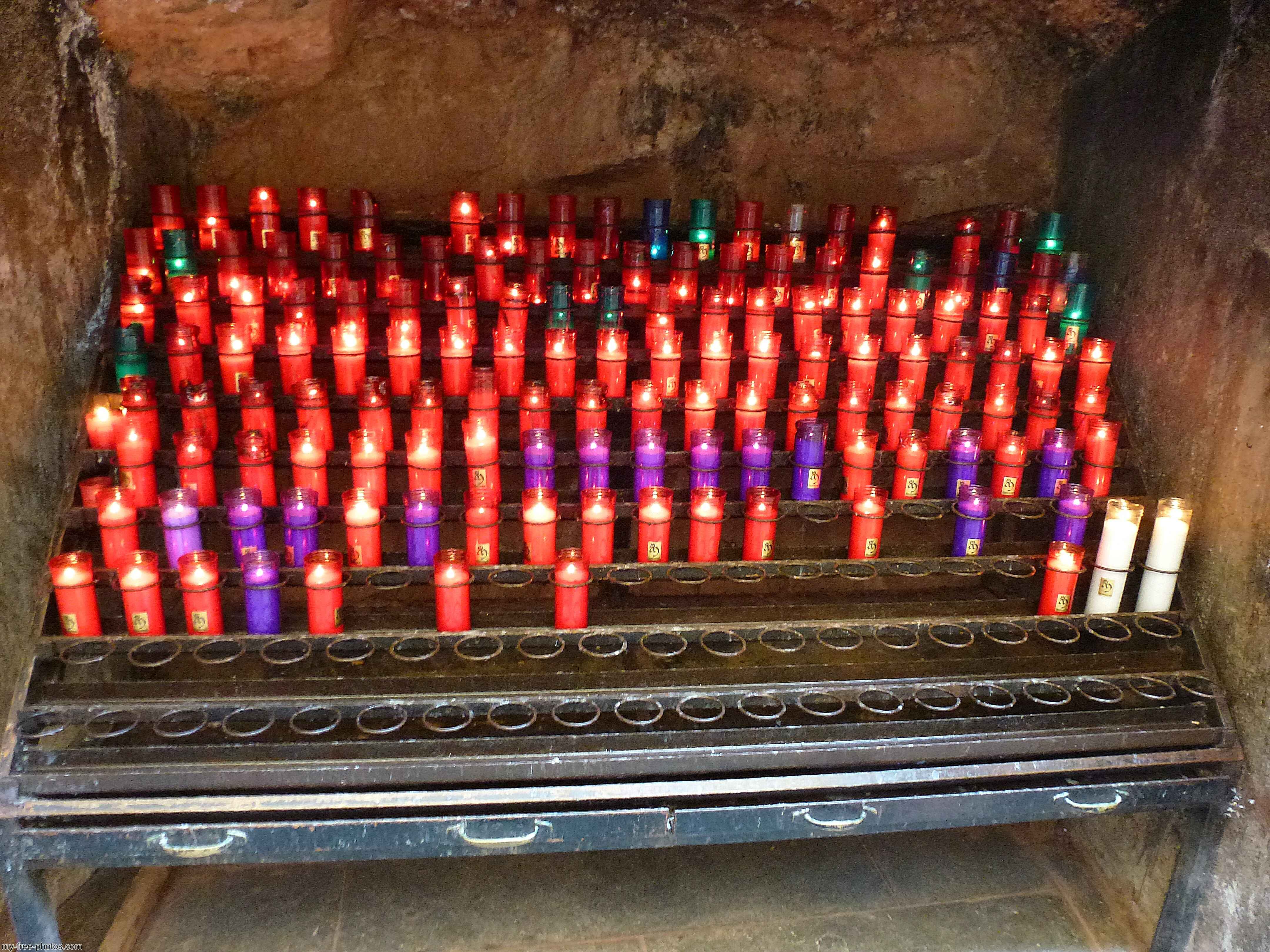 Montserrat, Spain, Prayer candles
