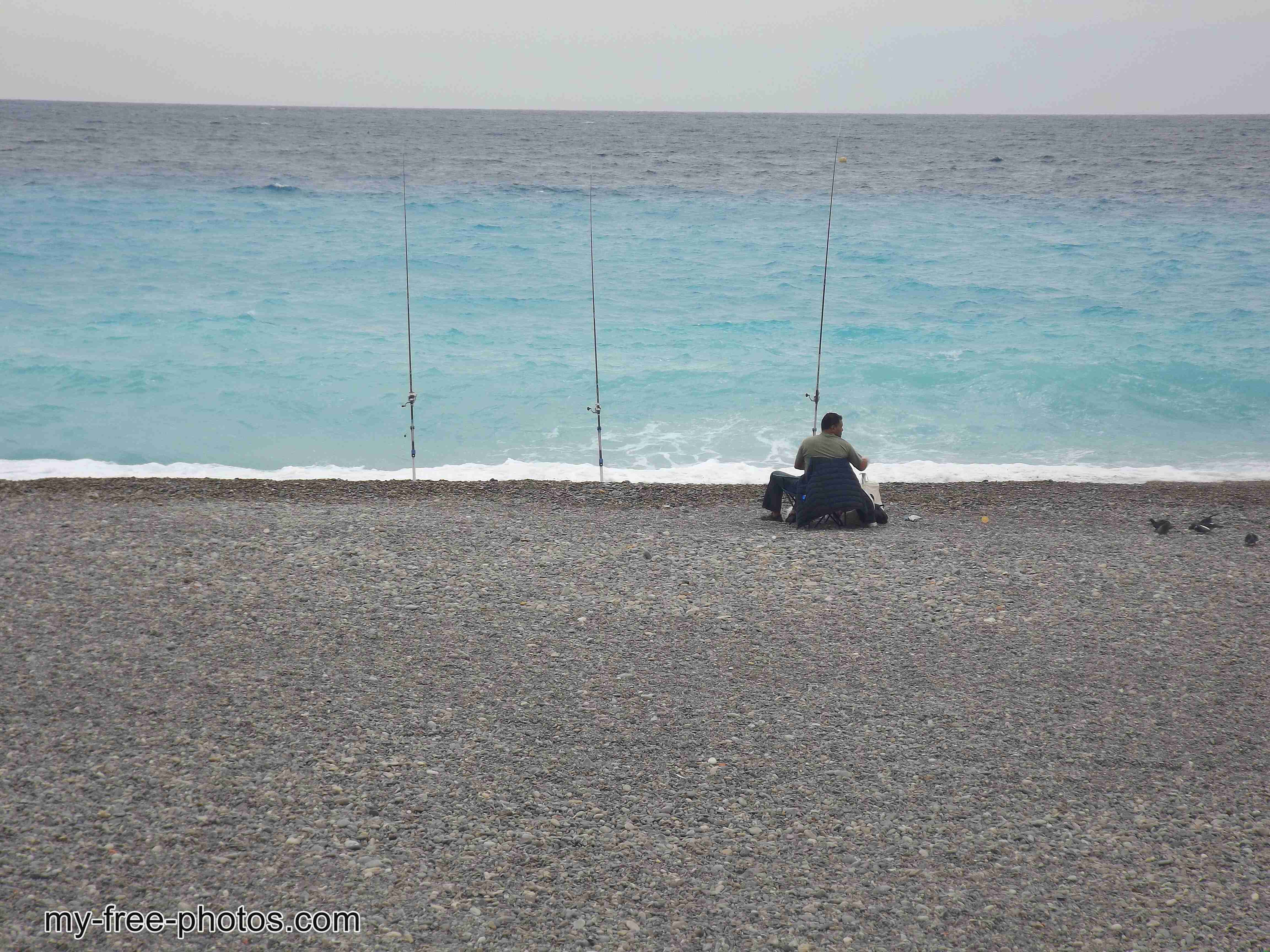 Pebble beach, Nice, France